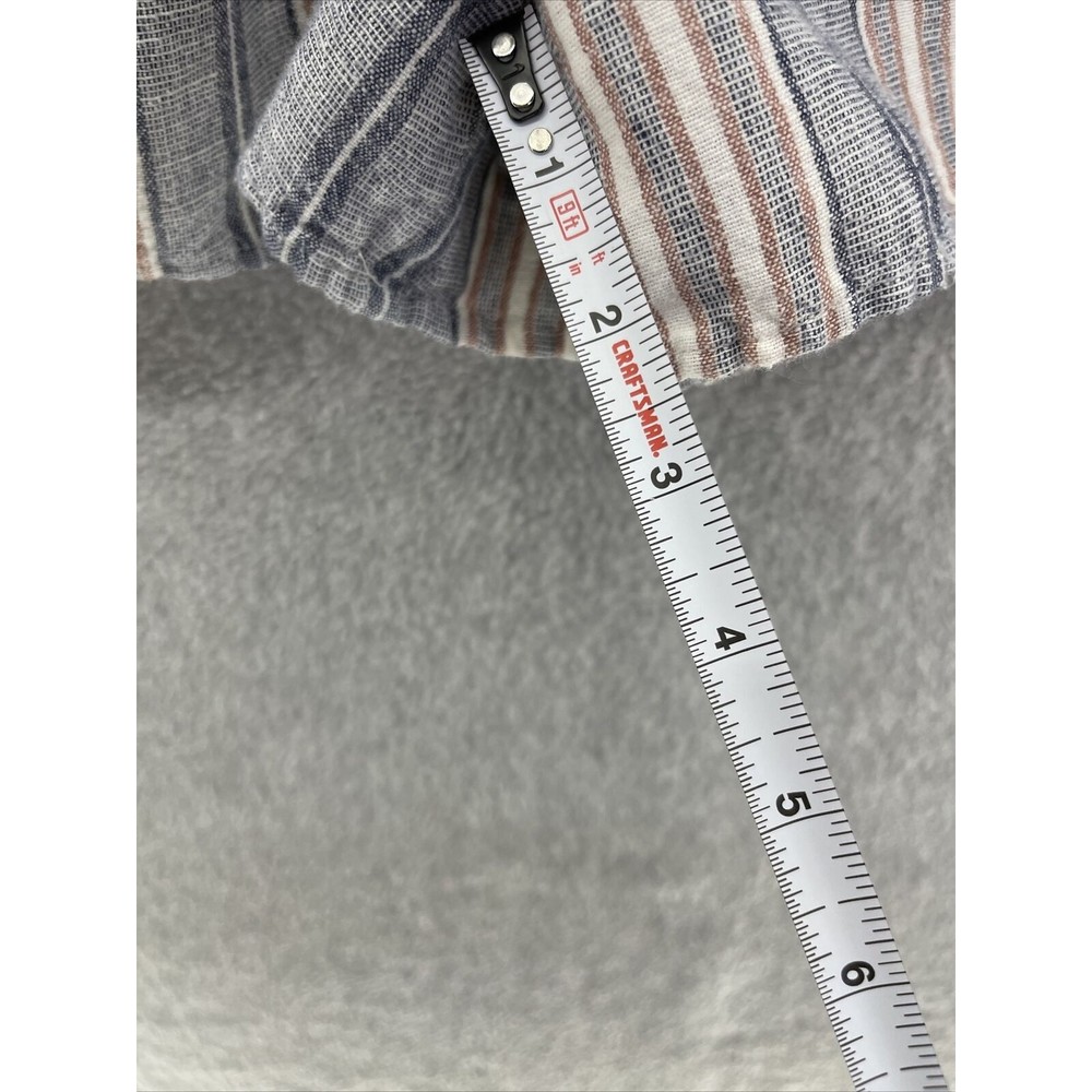 American Eagle Romper Striped Size XS Pockets Short Sleeve Cinch Waist Linen - Picture 4 of 12